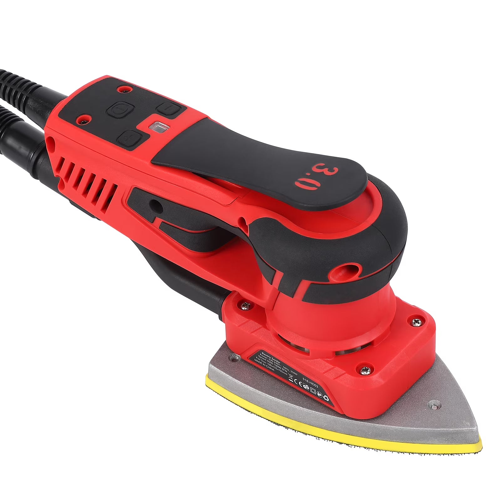 M optimized Electric Detail Sander with 12 Sanding Paper, 350W Brushless Motor Mouse Sander, Powerful & Low Vibration, 10000 RPM, for Wood Working, Polishing, Carpentry
