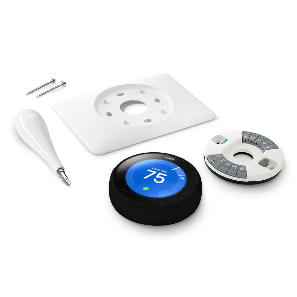 Google Nest Learning Thermostat- 3rd Generation- Mirror Black