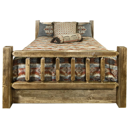 Homestead Collection California King Bed w/Storage, Stain & Lacquer Finish