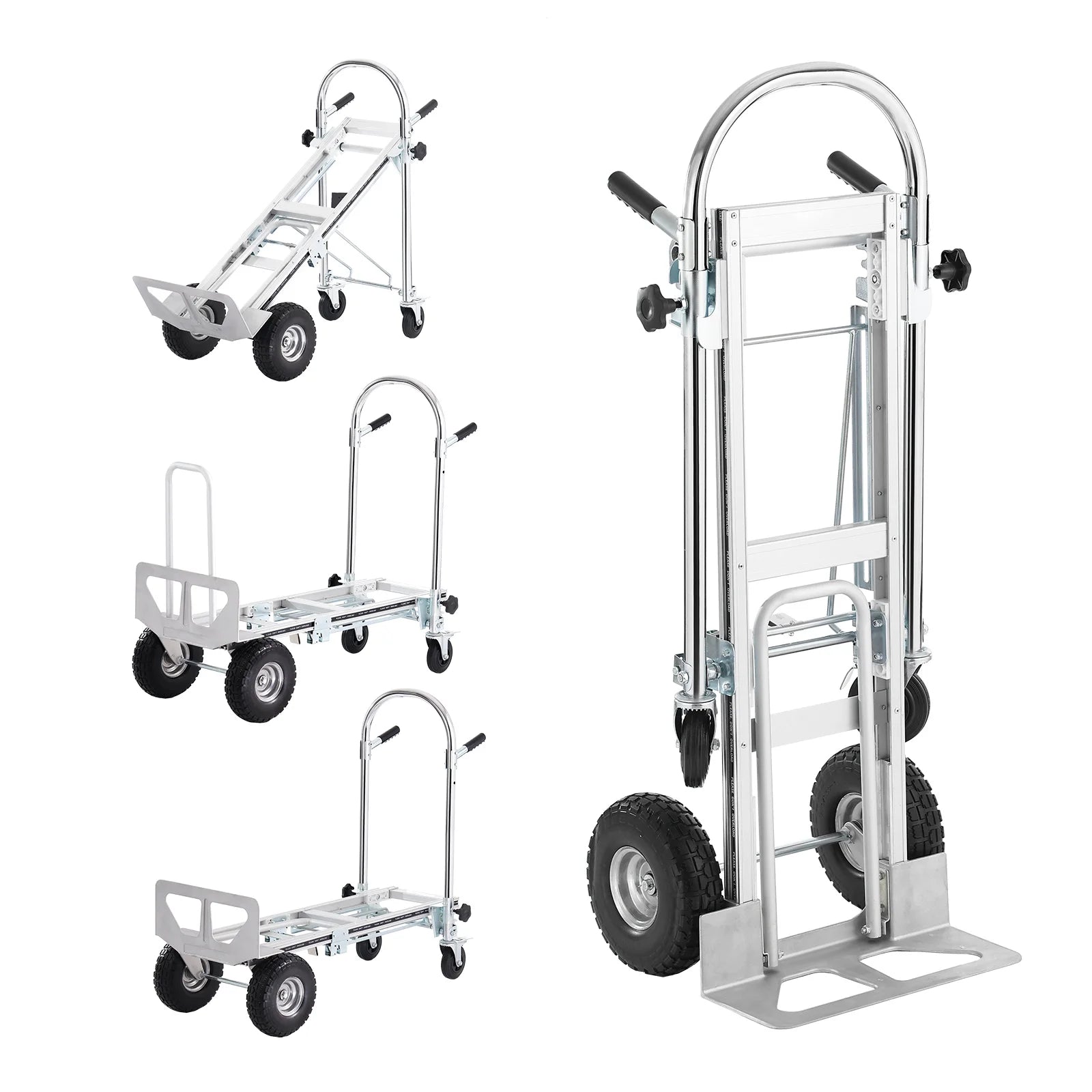 BENTISM Aluminum Hand Truck 4 in 1 Folding Dolly Cart 1000 lbs Capacity Heavy Duty