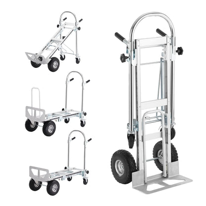 BENTISM Aluminum Hand Truck 4 in 1 Folding Dolly Cart 1000 lbs Capacity Heavy Duty