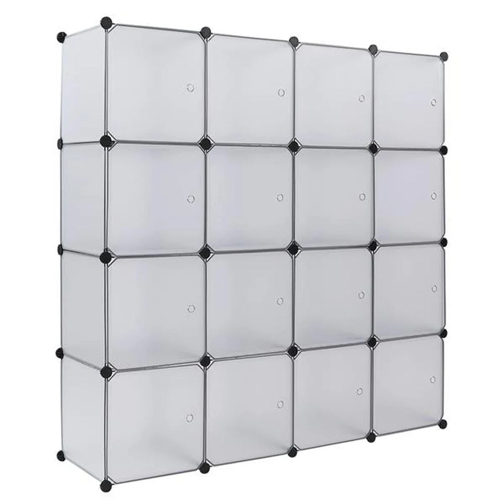16-Cubes Storage Case Shelf Shelving Bookcase Bookshelf Organizing Closet Toy Organizer Cabinet