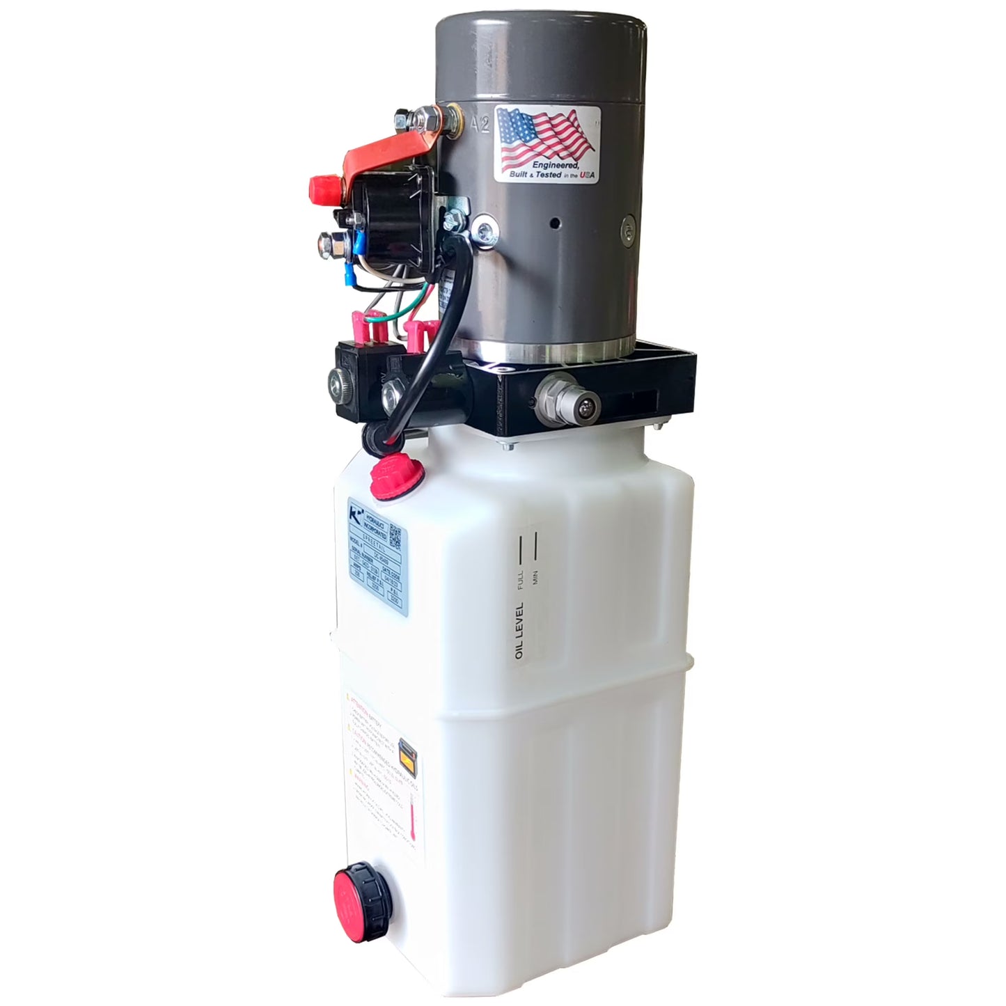 KTI Hydraulics 12 VDC Hydraulic Power Unit,Single Double Acting, 3 Quarts