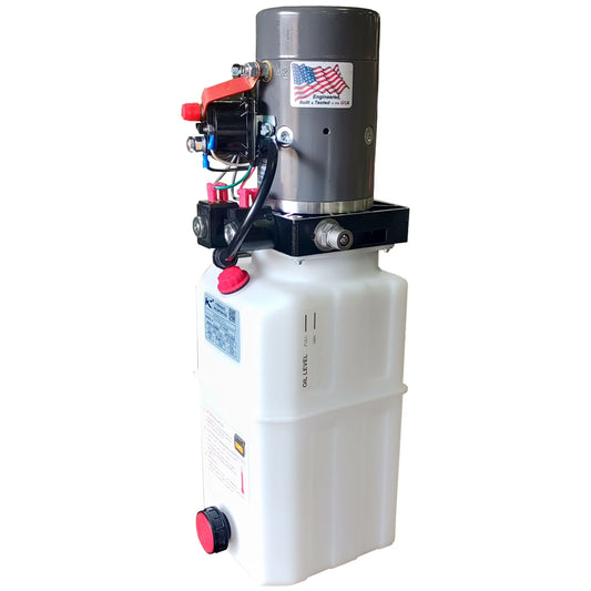 KTI Hydraulics 12 VDC Hydraulic Power Unit,Single Double Acting, 3 Quarts