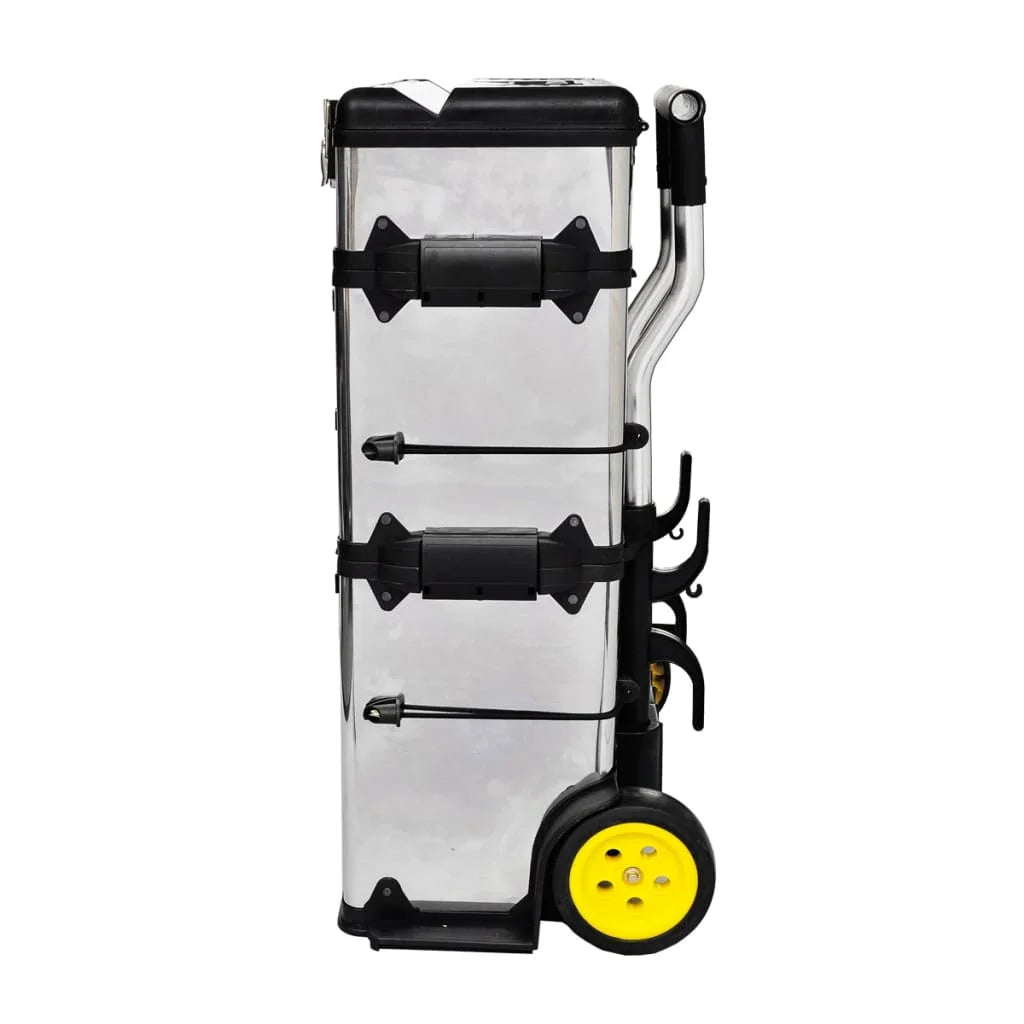vidaXL 22.2" Stainless Steel Rolling Tool Boxes and Organizers with 2 Wheels Multicolor