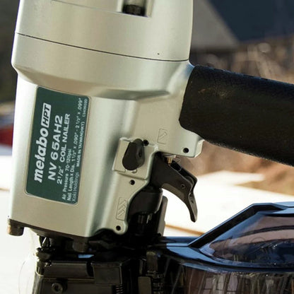 Metabo HPT Coil Siding Nailer, 1-1/2 inch to 2-1/2 inch Siding Nails, Side load, Tilt Bottom Magazine (NV65AH2)