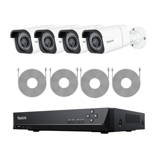 Reolink 4K 8CH Outdoor PoE Camera System,4Pcs 8MP Video Security Camera Smart Person/Vehicle Motion Detection,24/7 Recording