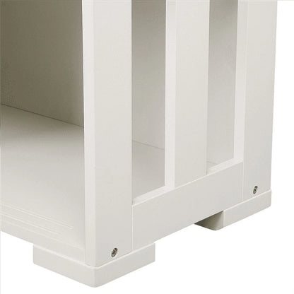 Topeakmart Antique White Buffet Cabinet Kitchen Table Sliding Door Stackable Sideboard Storage
