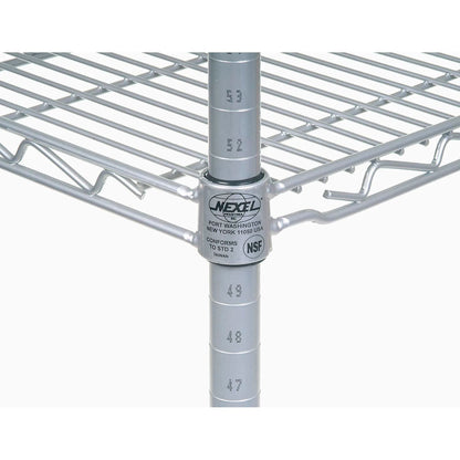 Nexel Chrome Wire Shelf Truck, 36x24x69 1200 Pound Capacity