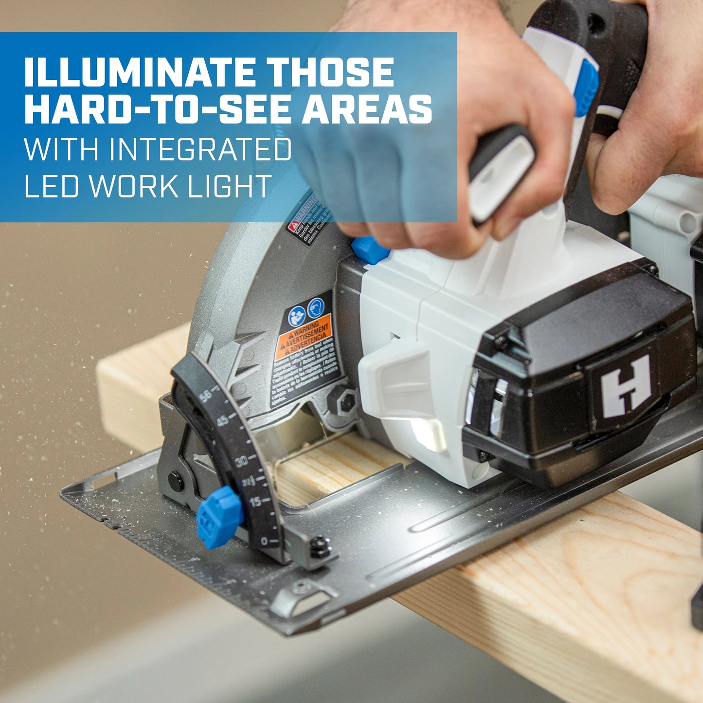 HART 20-Volt 7-1/4-inch Brushless Circular Saw (Battery Not Included)