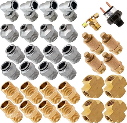 Vixen Air Suspension Kit for Truck/Car Bag/Air Ride/Spring. On Board System- Dual 200psi Compressor, 6 Gallon Tank. For Boat Lift,Towing,Lowering,Load Leveling,Onboard Train Horn VXX1208FW/4863DCF