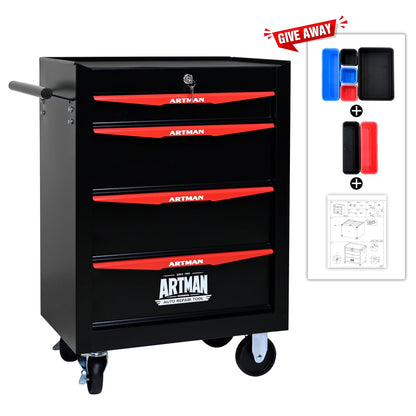 ARTMAN 20" 5-Drawer Rolling Metal Tool Chest Cabinet,Steel Tool Storage Box Organizer for Garage Workshop Warehouse