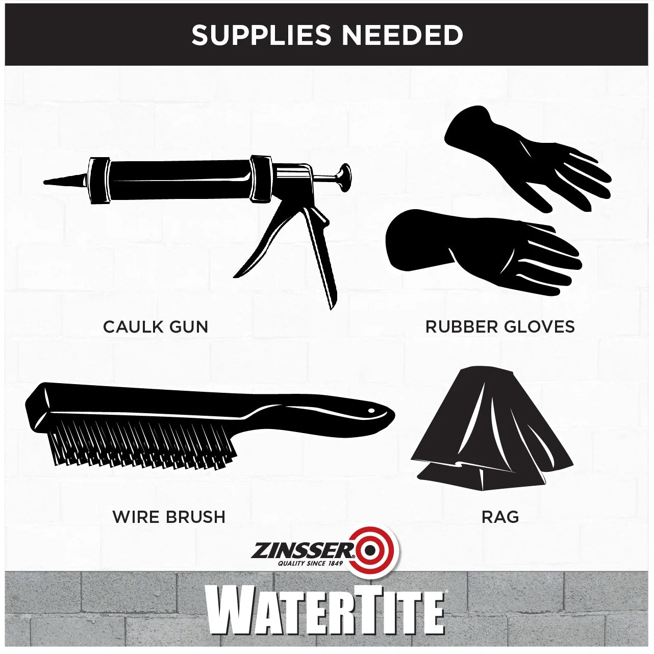 12 Pack, Gray, Zinsser WaterTite Polyurethane Sealant for Concrete and Masonry-5091DSV, 10.1 oz Cartridge