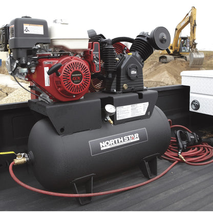 NorthStar Gas-Powered Air Compressor, Honda GX390 OHV Engine, 30-Gallon Horizontal Tank, 24.4 CFM @ 90 PSI