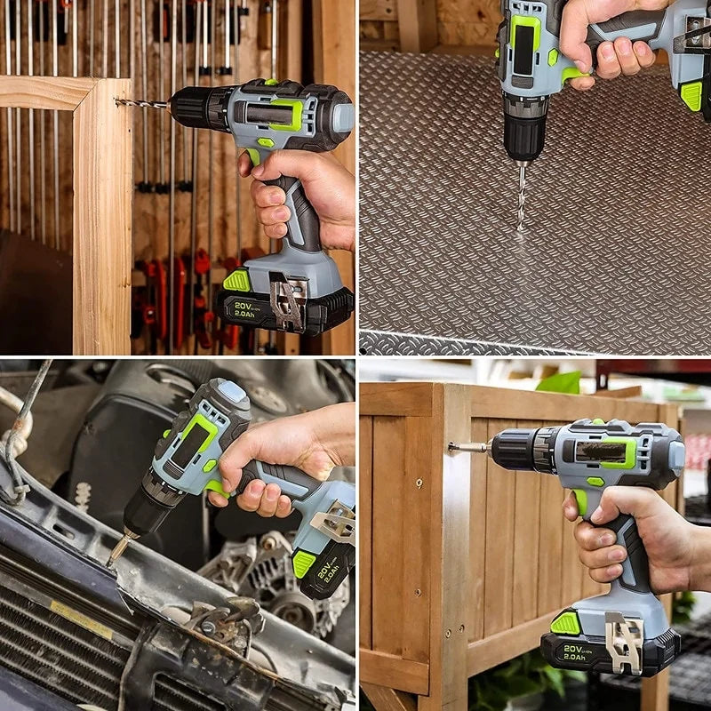 Cordless Drill Combo Kit Grey