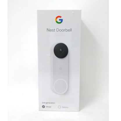 Google Nest Doorbell (Wired, 2nd gen) - Video Doorbell Camera - Doorbell Security Camera - Snow