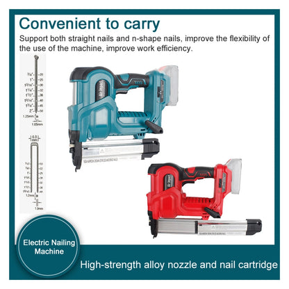 Electric Nail Gun Cordless Straight Nailing Machine Electric Stapler With 32mm 50mm Nails Compatible With Battery