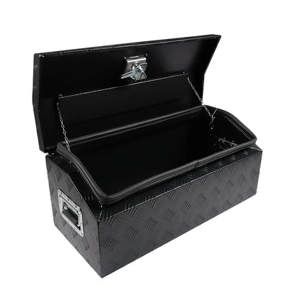SEBLAFF 30 in Aluminum Pickup Truck Trailer Lathe Tool Box Storage Box for ATV Storage Truck Pickup RV 29.92in (L) x 13.15in (W) x 13.46in (H) Black