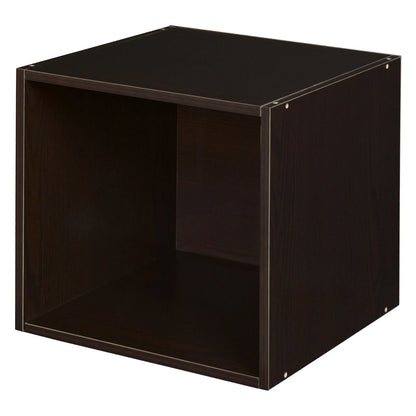 Niche PC6PKWH3TOTETL Cubo Storage Set with 6 Cubes & 3 Canvas Bins, White Wood Grain & Teal