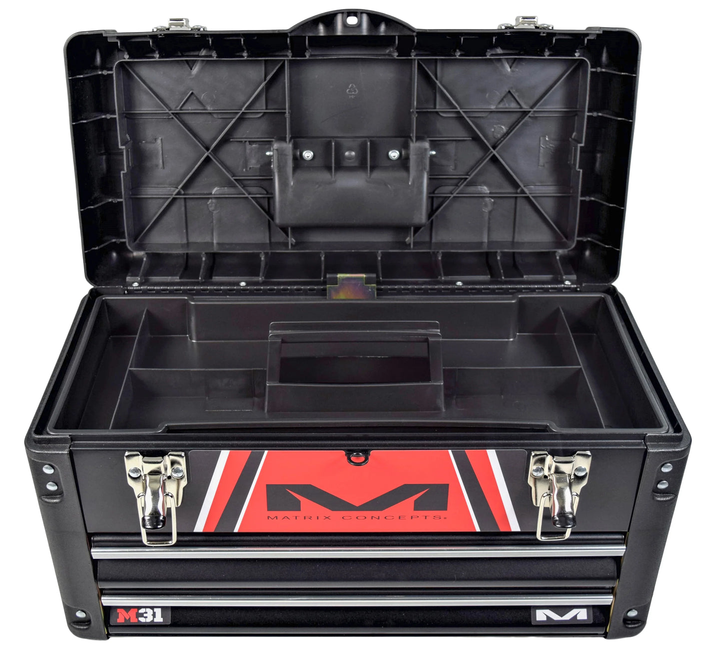 Matrix Concepts M31 Worx 2 Drawer Portable Tool Box (Black/Red) M31-402