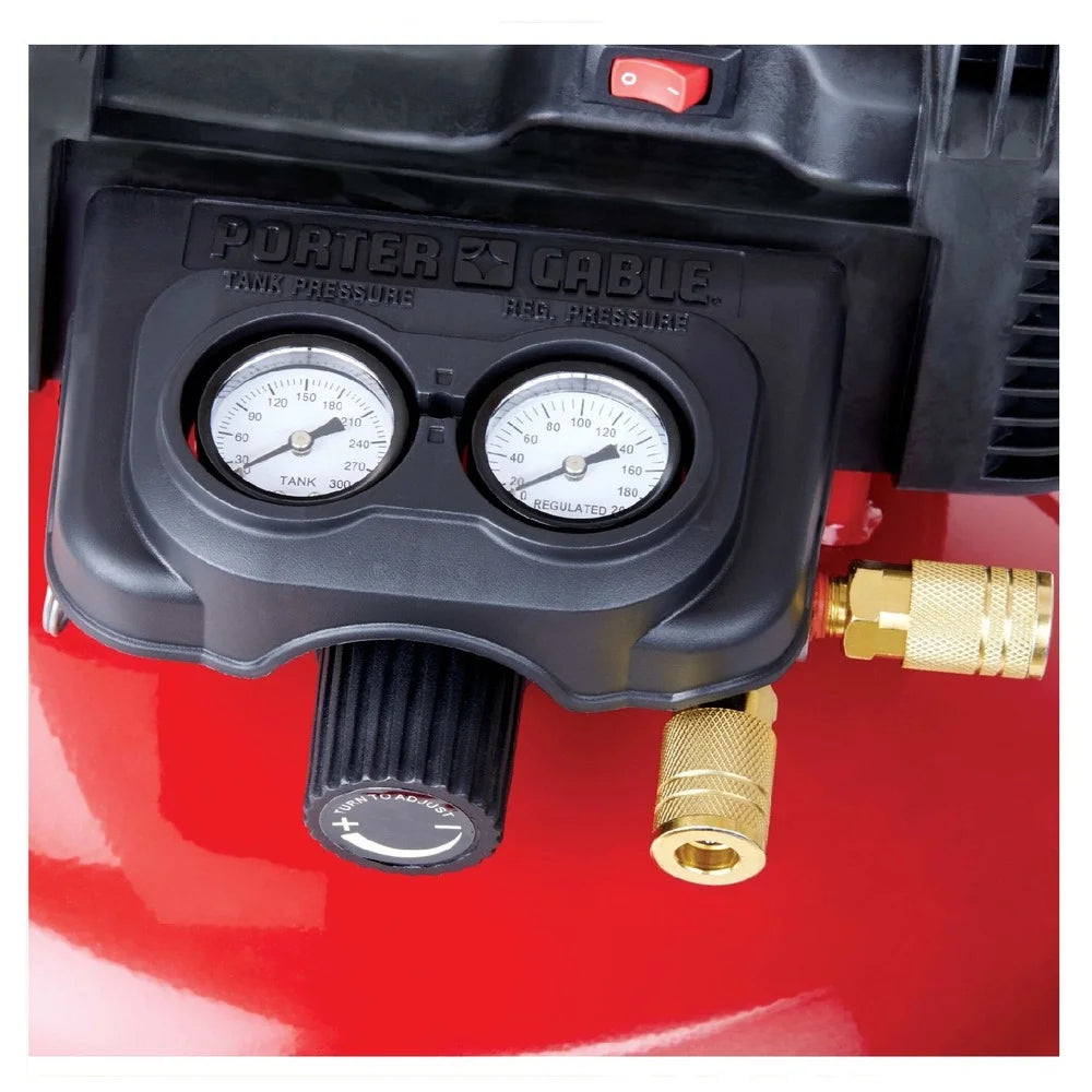 Porter-Cable C2002-ECOM 0.8 HP Oil-Free Pancake Air Compressor 6 gal