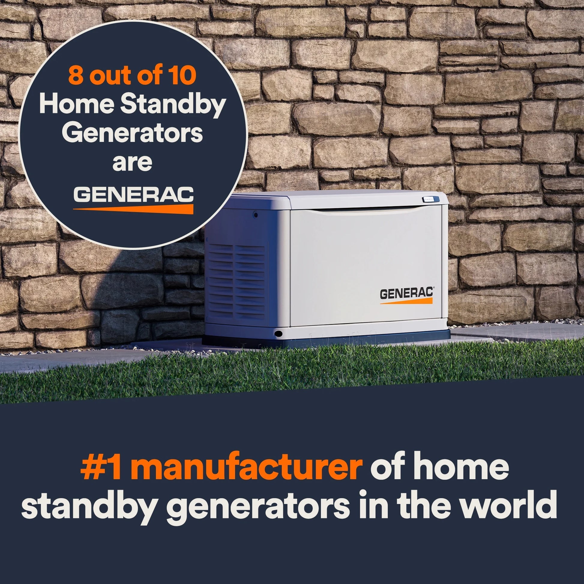 Generac Guardian 14kW Push Button Start House Generator, CO Shut-Off