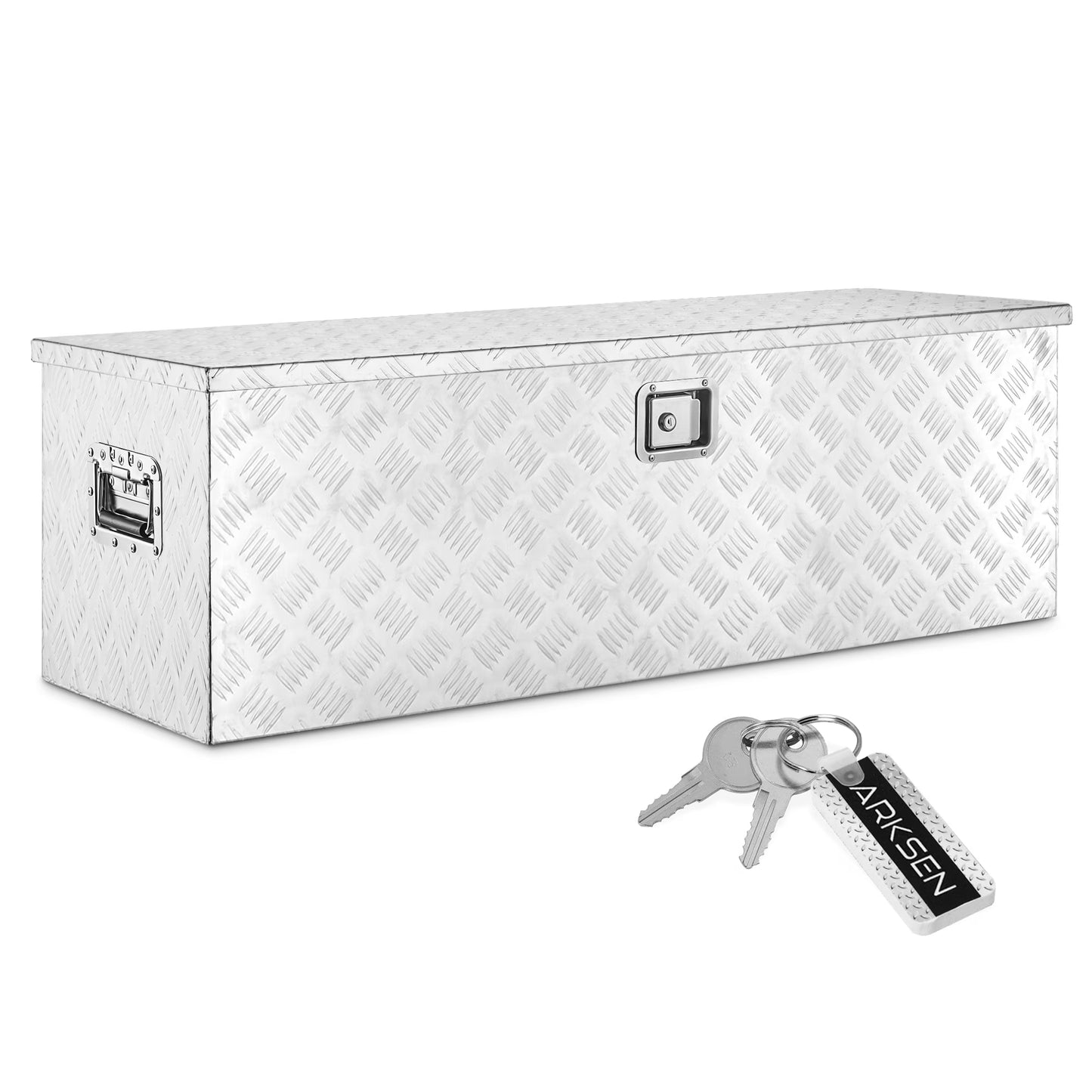 ARKSEN 33" Trailer Truck Pickup Aluminum Tongue Storage Tool Box, Silver