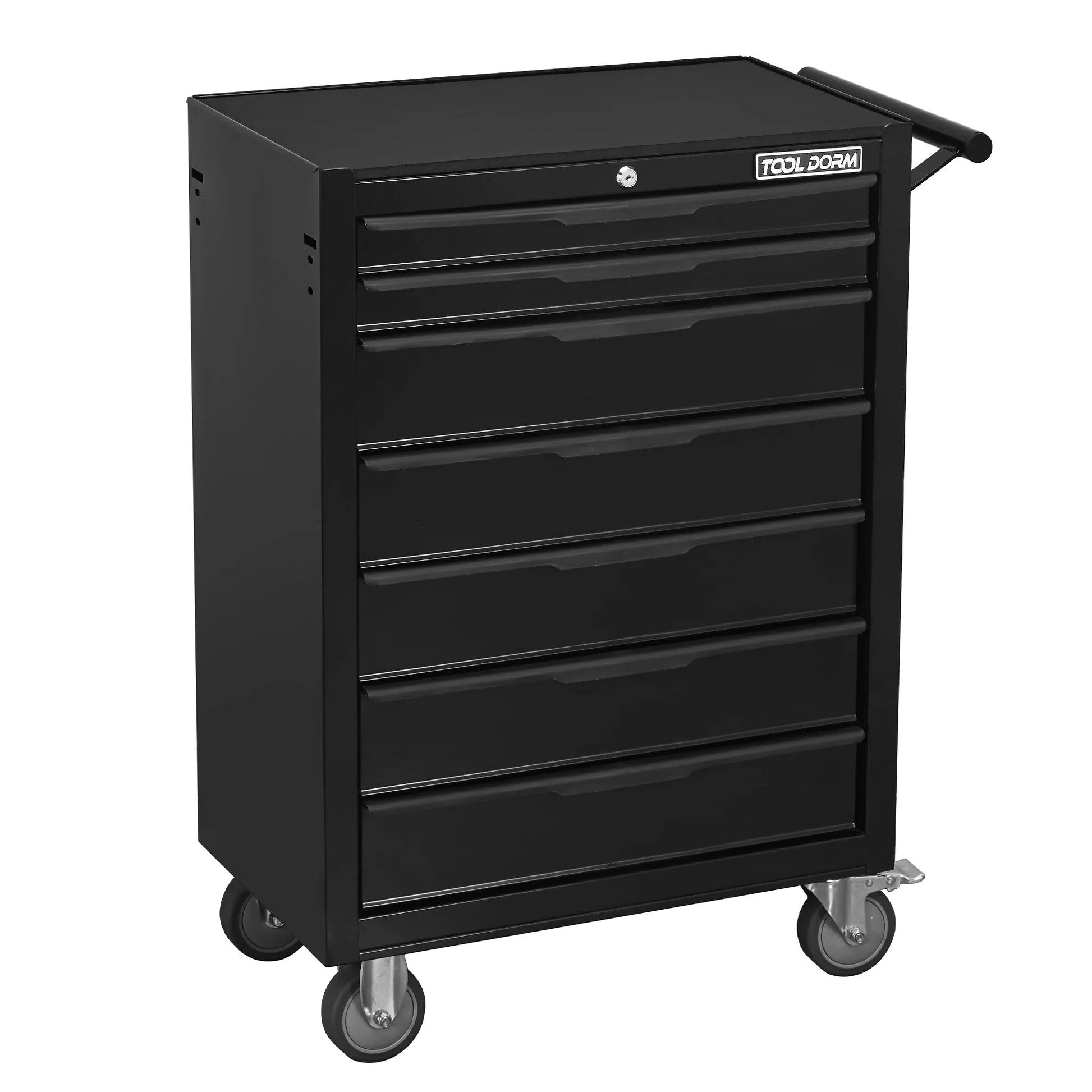 Tool Cabinet Tool Cart 24.2inch with 7 Drawers and Wheels, Metal Rolling Tool Box Locked Drawers Storage Organizer Cabinet for Garage, Warehouse, Repair Shop, Workshop, Brand