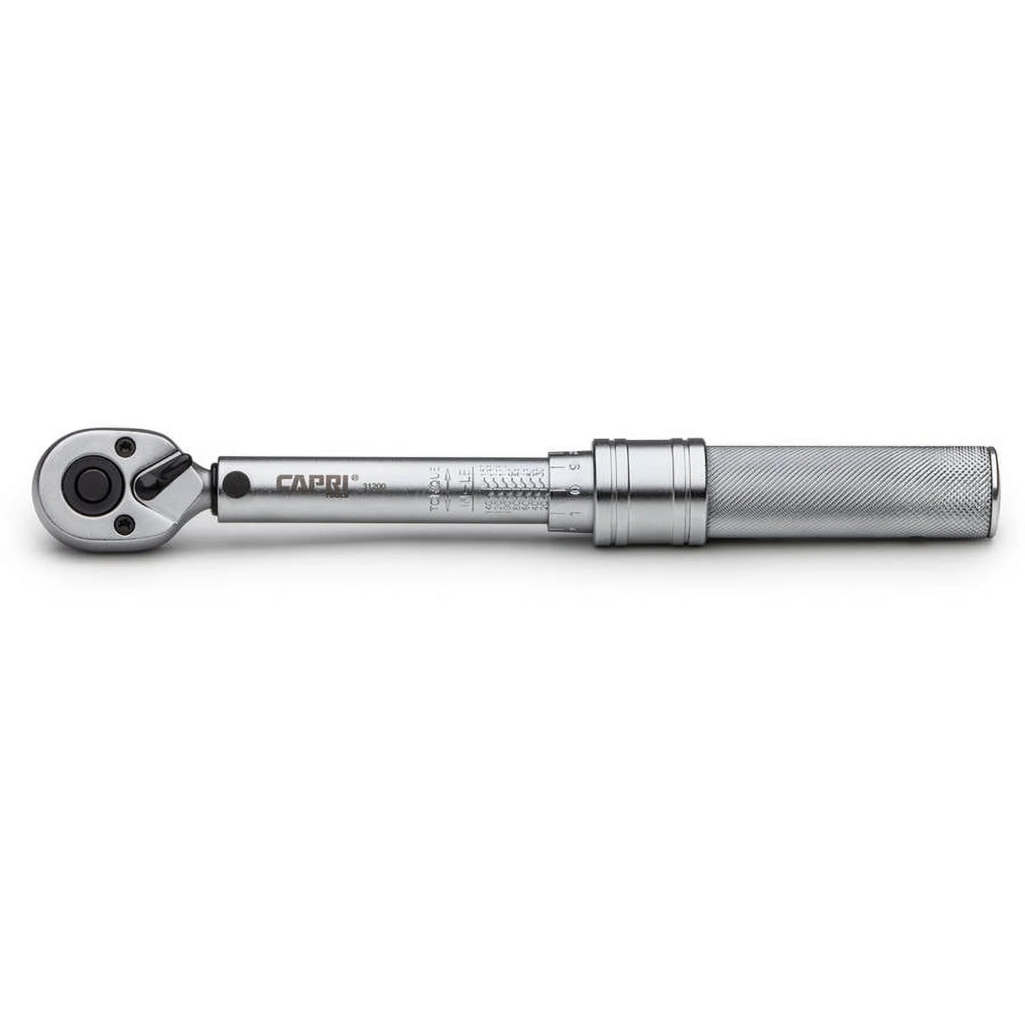 Capri Tools 31200 20-150 Inch Pound Industrial Torque Wrench, 1/4", Matte Chrome