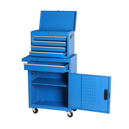Tool Chest, 5-Drawer Rolling Tool Storage Cabinet with Detachable Top Tool Box