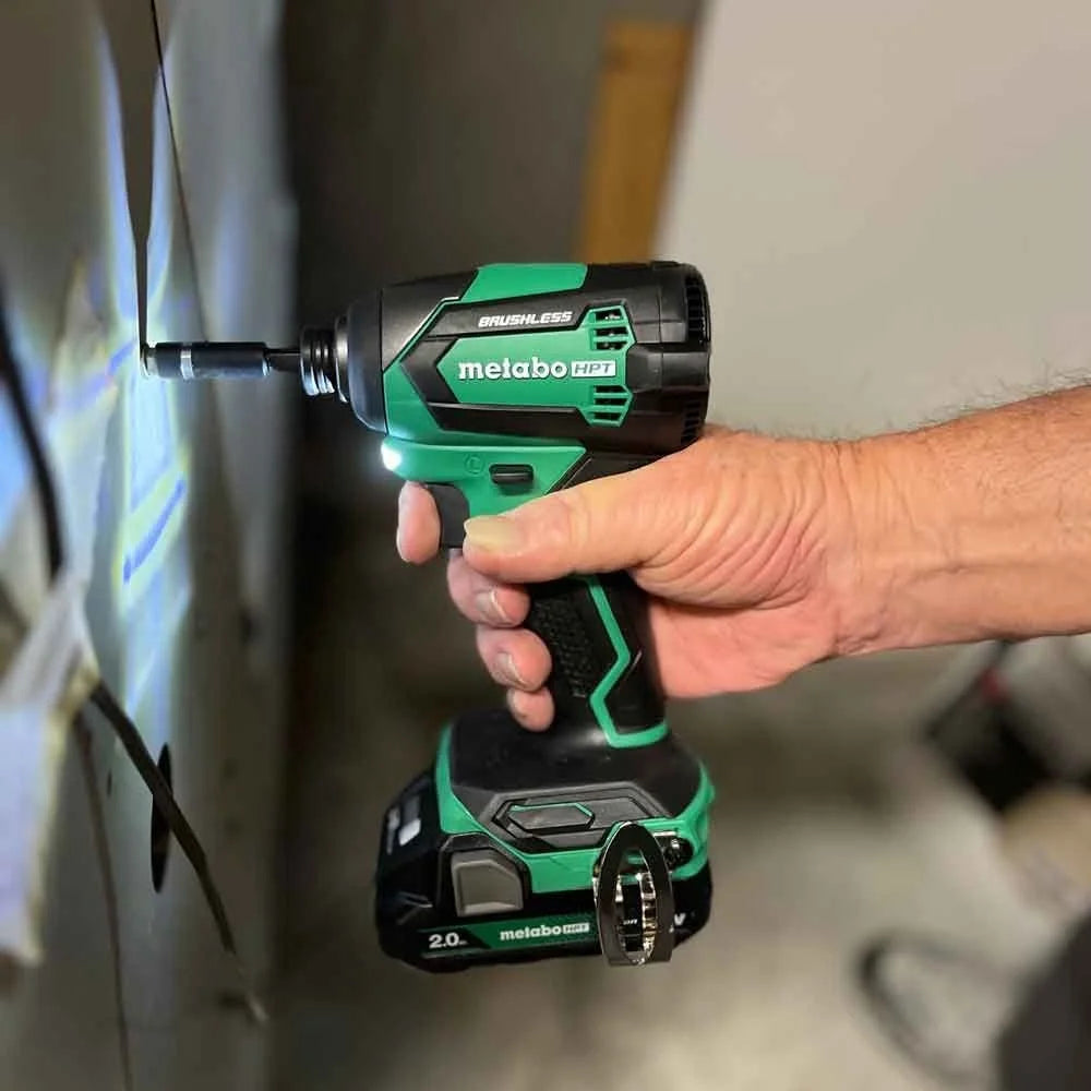Metabo HPT 18V MultiVolt Cordless Brushless Impact Driver Kit, Compact Lightweight Impact Driver Set with 2 Lithium-Ion Metabo Batteries, Charger, 1/4-Inch Quick Change Chuck, High Torque, WH18DEX