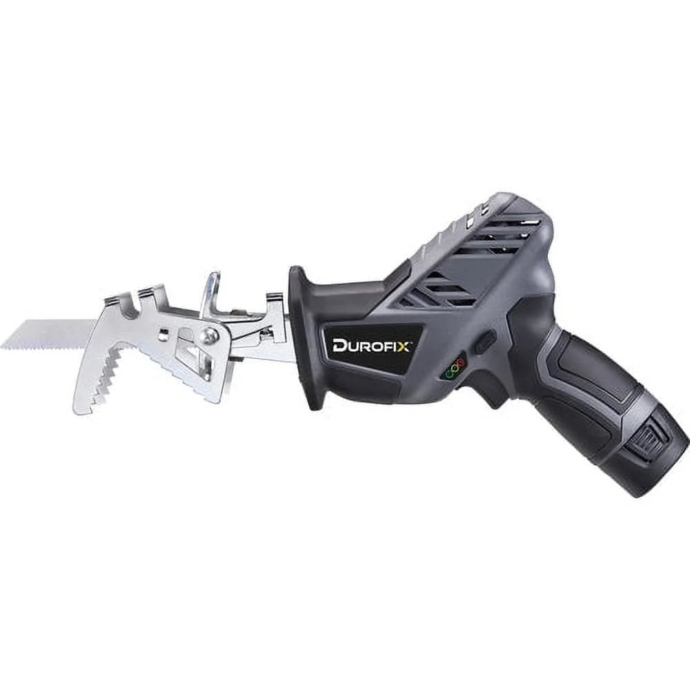 Durofix G12 Series RK12136-2-K2 12V Cordless 3/8" Hammer Drill Power Tool Combo Kit with 3 Inch Compact Cut Off Tool, Reciprocating Saw, 1 Battery & Charger