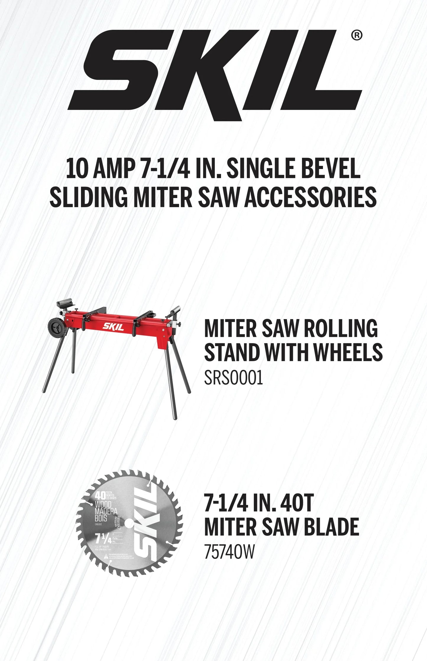 SKIL MS6316-00 10 Amp 7-1/4" Single Bevel Miter Saw with Compact Rail System & LED Shadow Line