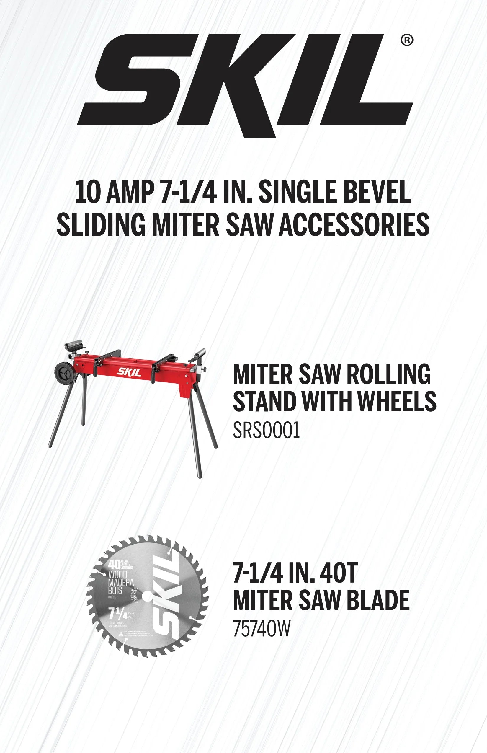 SKIL MS6316-00 10 Amp 7-1/4" Single Bevel Miter Saw with Compact Rail System & LED Shadow Line