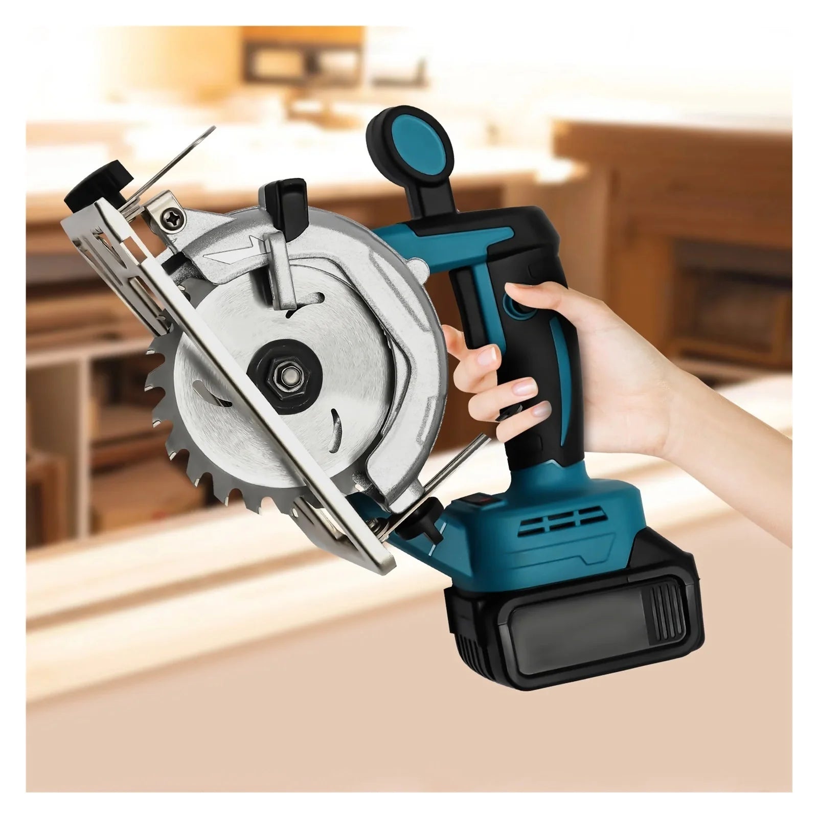 Brushless Chainsaw 0-45? Bevel Cutting Cordless Electric Circular Saw With Charger For Cutting Wood And Ceramic Tiles