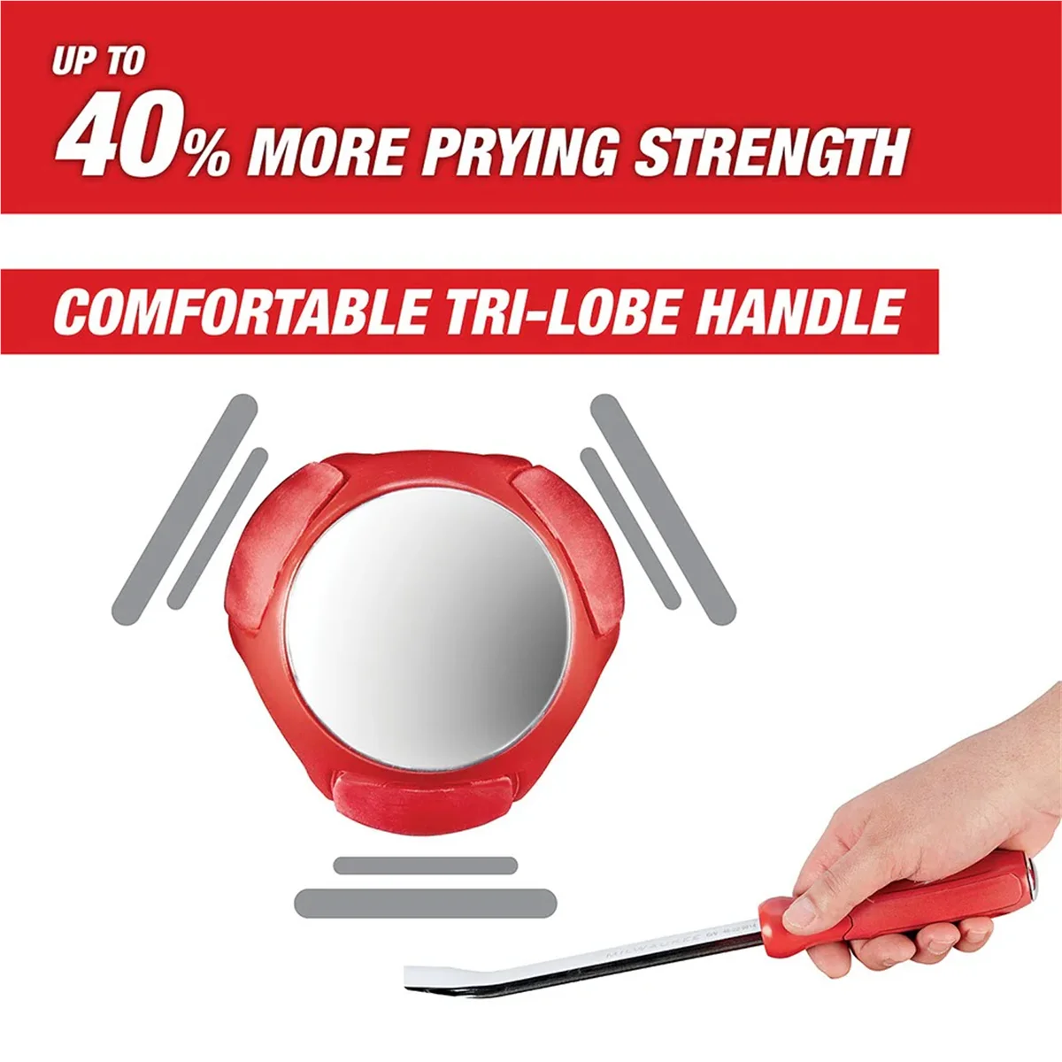 Milwaukee Tool 4-Pc I-Beam All-Metal Core Chrome Finish Pry Bar Set, (8, 12, 18, 24 In.)