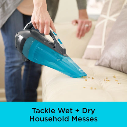 BLACK+DECKER dustbuster AdvancedClean Cordless Wet/Dry Handheld Vacuum, Titanium HLWVA325J21