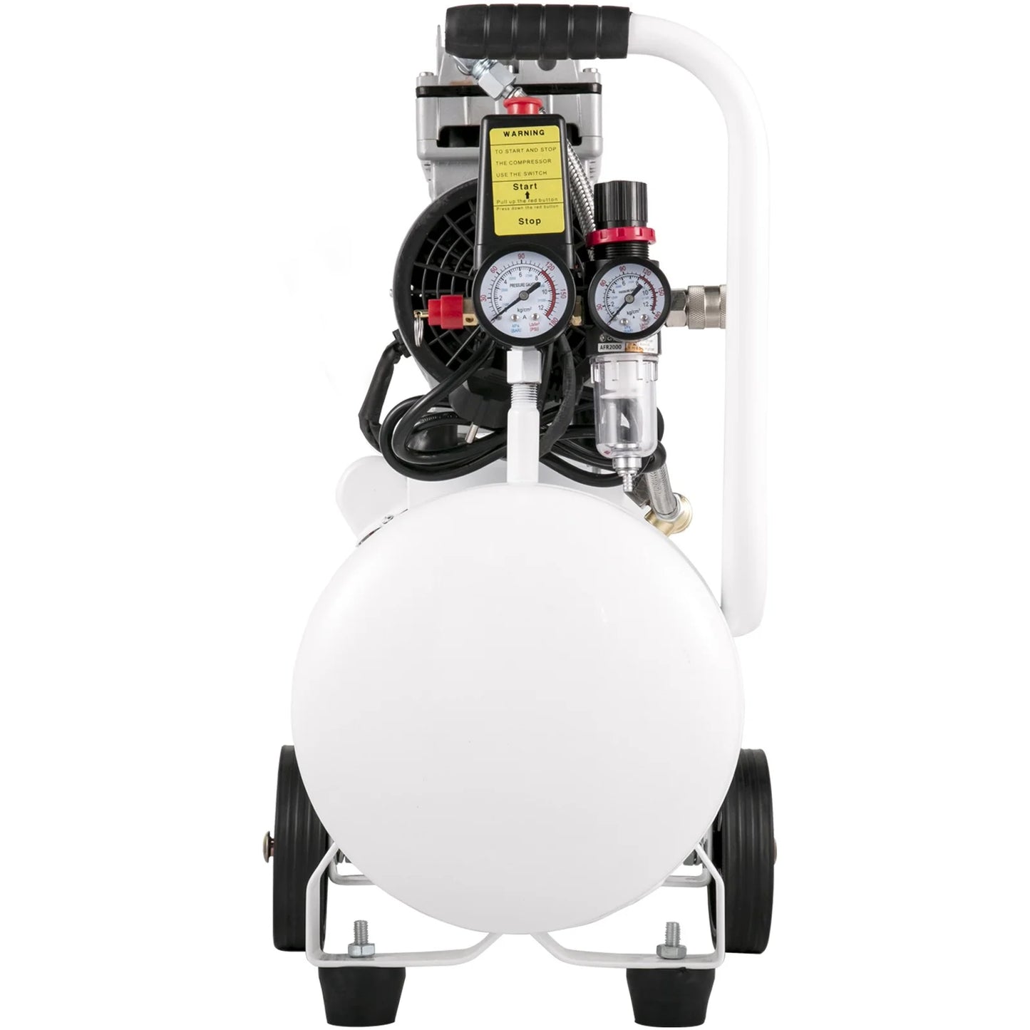 Ultra Quiet Air Compressor 6.6 Gallon 1 HP Oil Free Compressor 115 PSI