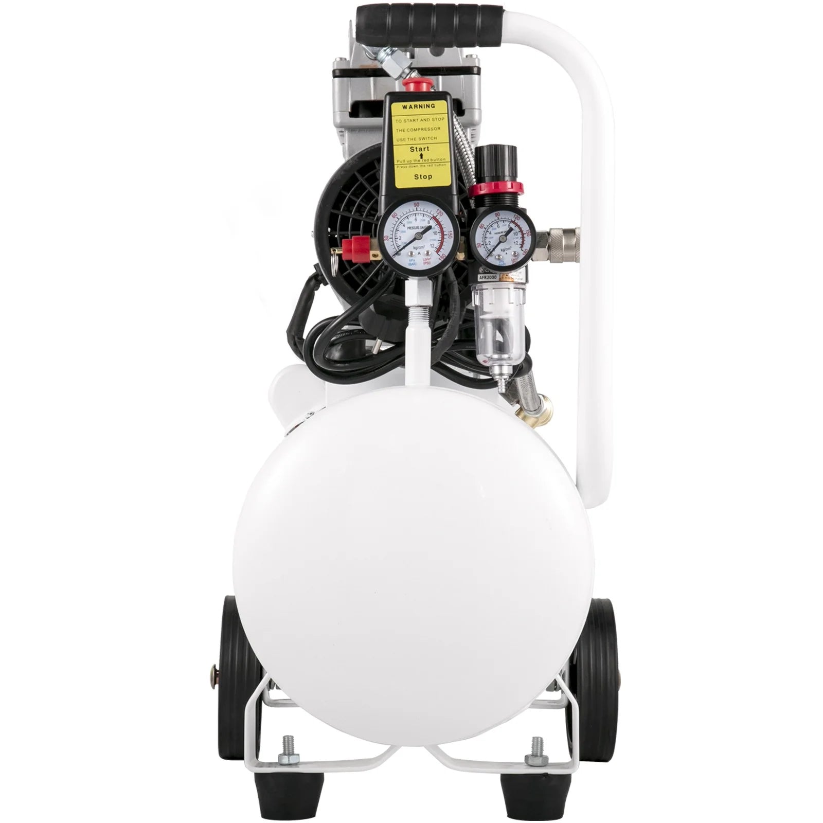 Ultra Quiet Air Compressor 6.6 Gallon 1 HP Oil Free Compressor 115 PSI
