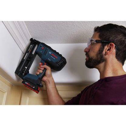 Restored Bosch GNH18V-16MAB12-RT 18V Lithium-Ion Brushless 16-Gauge Cordless Angled Finish Nailer Kit (2 Ah) (Refurbished)