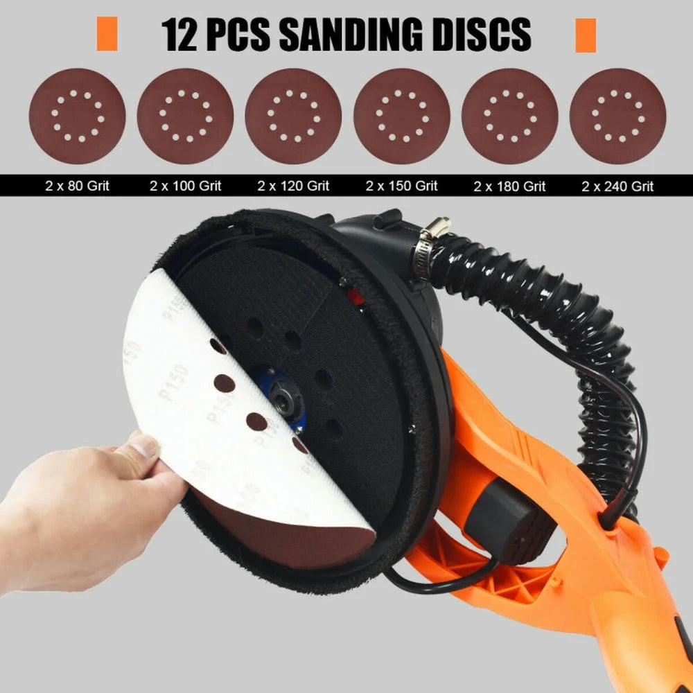 GVN Electric Foldable Drywall Sander 750W Variable Speed