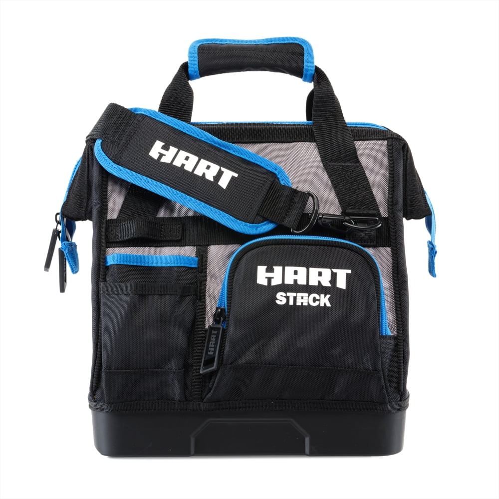 HART 20 Volt 18-Gauge 2-inch Brad Nailer Kit and Stack 12-inch Tool Bag (1) and 20 Volt 1.5Ah Battery
