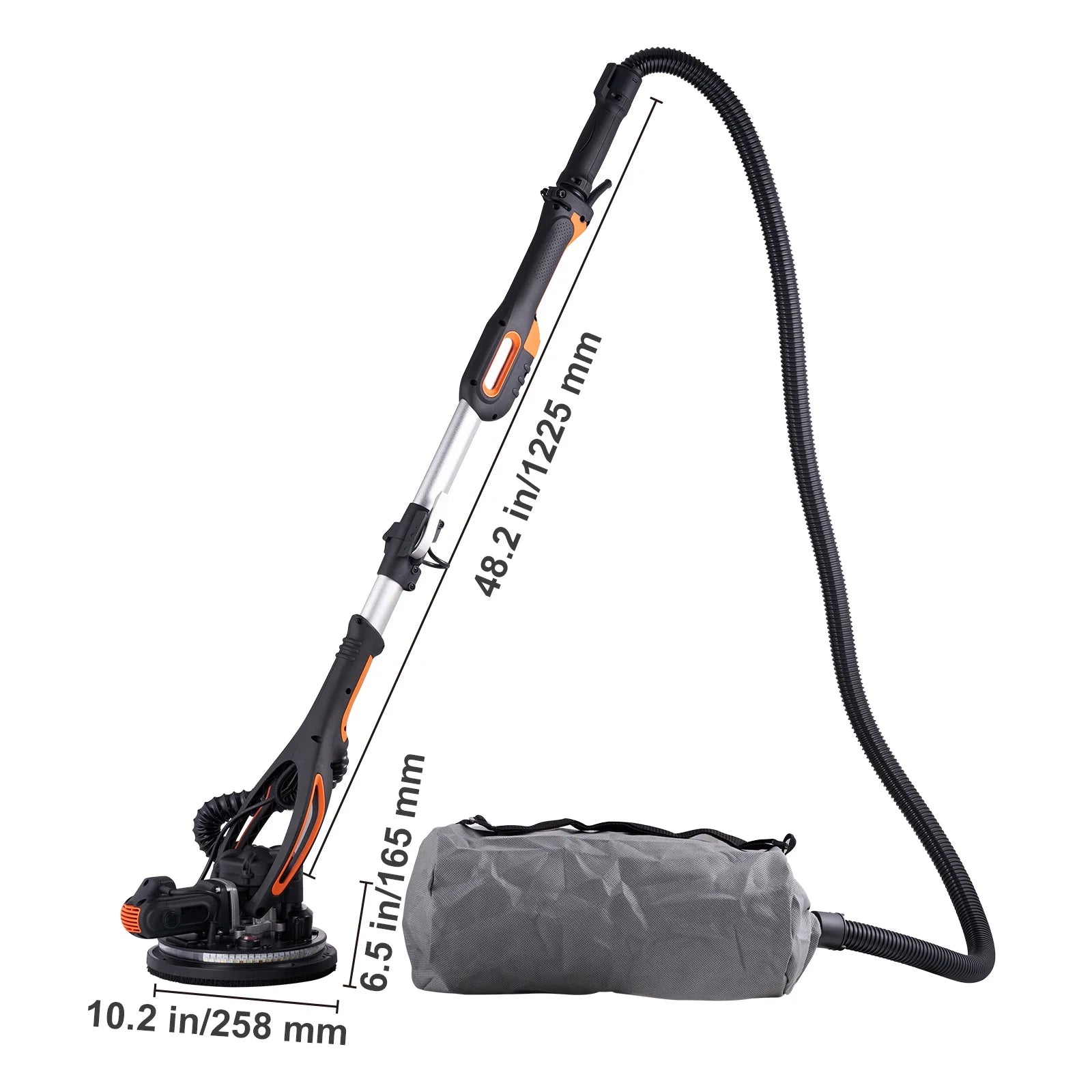 SKYSHALO Drywall sander 900W brush motor 800-1800RPM variable speed and self-priming function