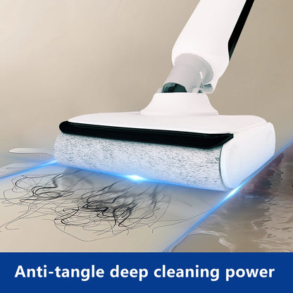 HABIUBIU Vacuum Mop All in One, Wet Dry Vacuum Cleaner, Cordless Cleaner Machine for Tile Hardwood Floor, Self Cleaning Electric Mop with 180° Lie-Flat