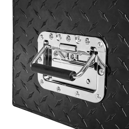 30? Aluminum Truck Tool Box with Lock Trailer Pickup Underbody Truckbed Storage, Black