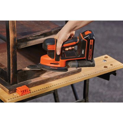 BLACK+DECKER 20V MAX* Cordless Mouse Sander, BDCMS20C