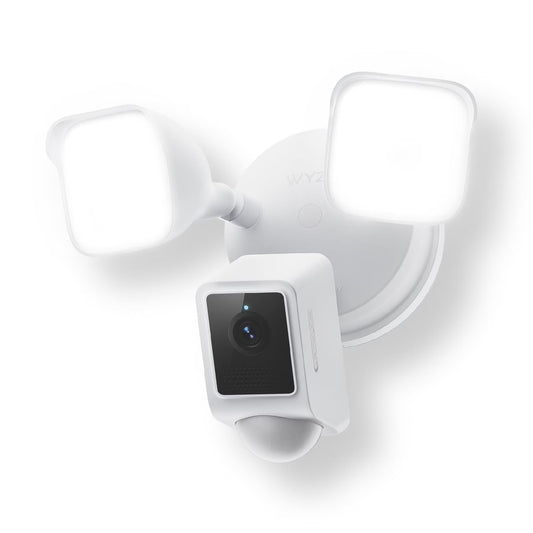 Wyze Floodlight Camera v2, 2800-Lumen LEDs, 2K HD Outdoor Security Camera, 160 Deg View, Motion Activated Light, 105db Siren, Color Night Vision, Wired