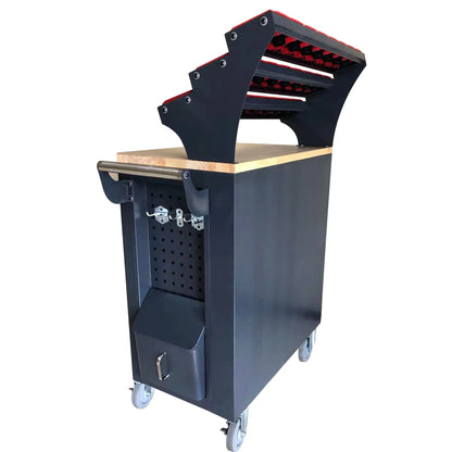 KAKA INDUSTRIAL HQC-550A (BT50) Tool Holder CNC Tool Cart, 5 Drawer Tool Chest 77 Capacity 4 Ball-Bearing Glided Drawers, Drawer Mobile Work Station
