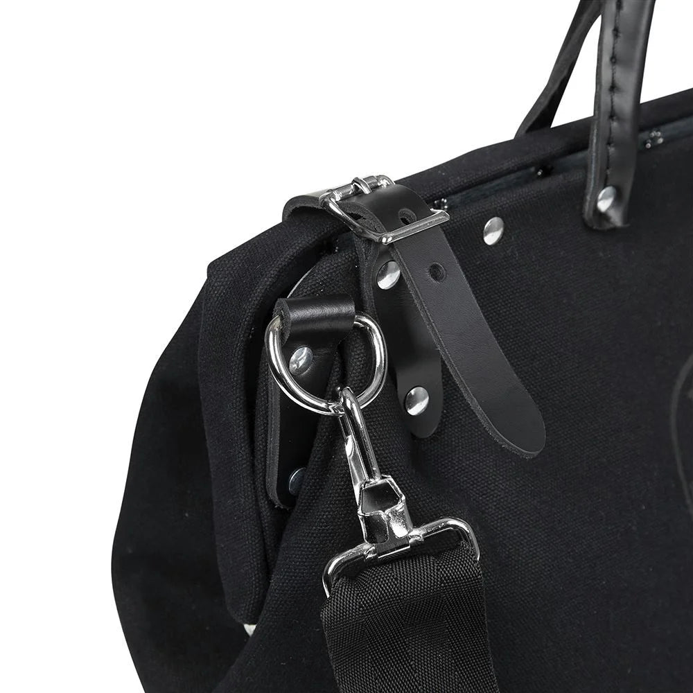 Klein Tools 510216SPBLK 16 in. Deluxe Canvas Tool Bag - Large, Black