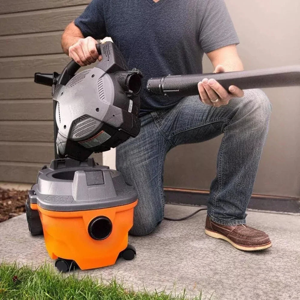 4 Gallon 6.0 Peak HP Wet/Dry Shop Vacuum with Detachable Blower, Fine Dust Filter, Locking Hose and Accessories
